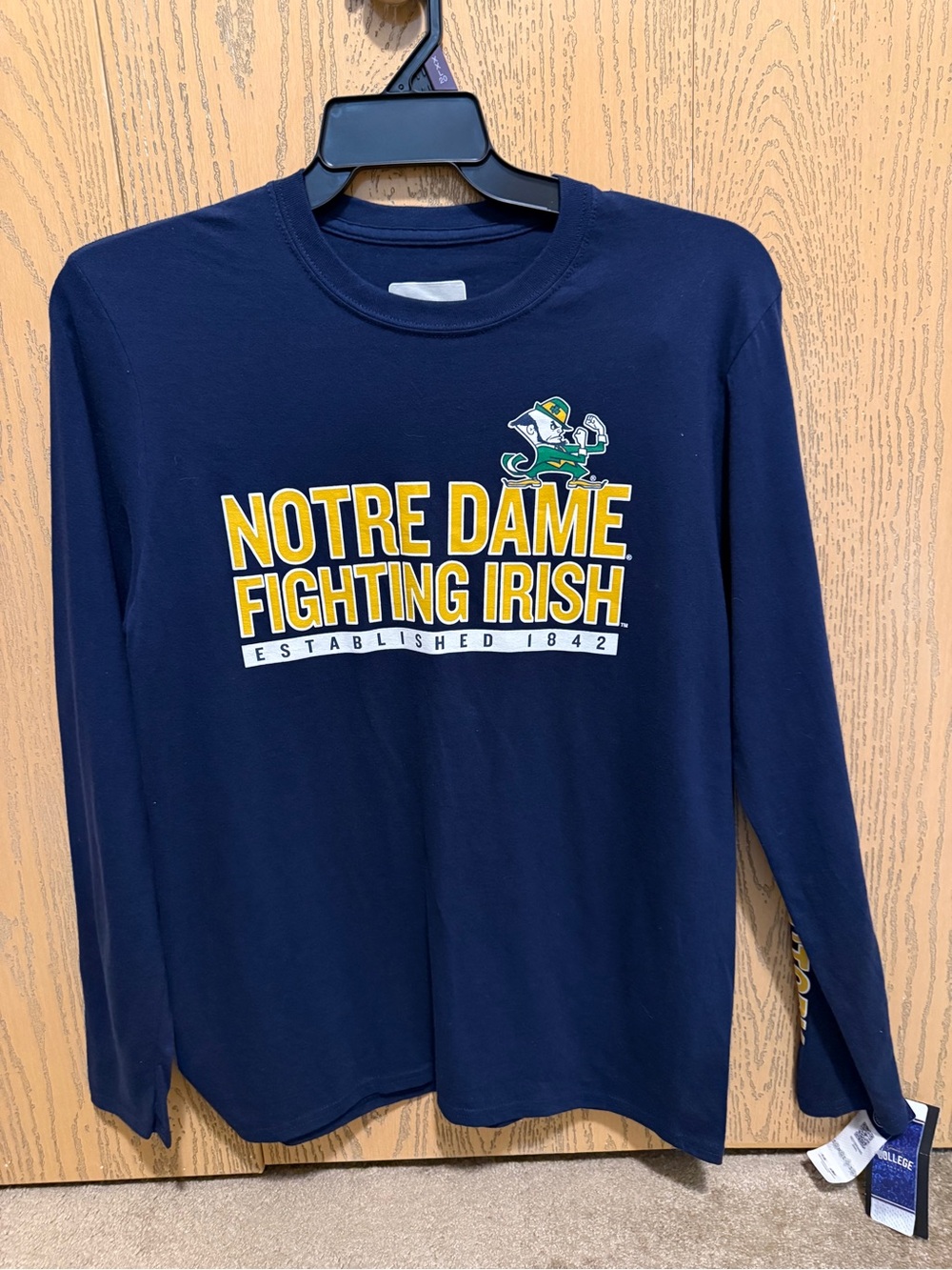 Notre Dame Fighting Irish Navy Long-Sleeve Tee